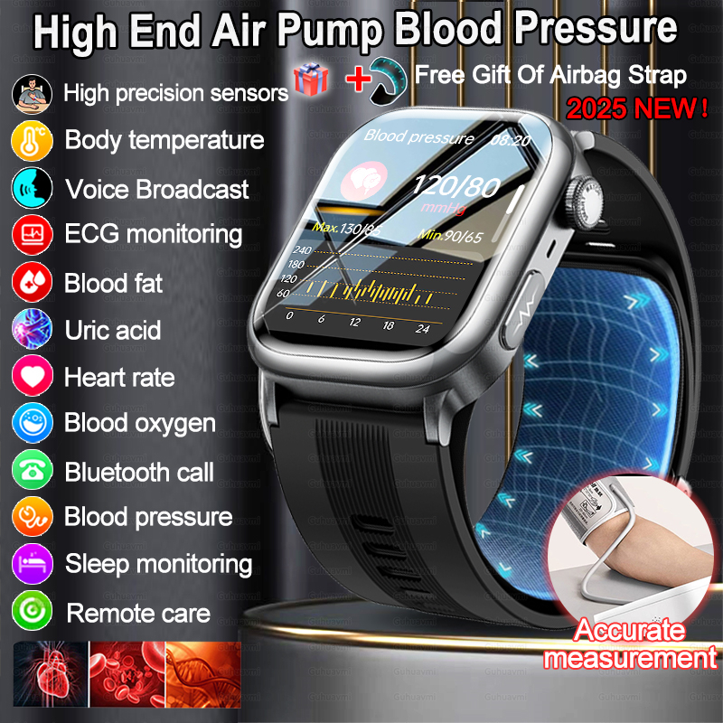Fall Detection Watch - 2025New Air Pump Airbag Accurate Blood