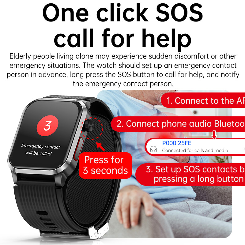 P300pro BT Call Air Pump Airba - Fall Detection Watch incelemesi ve fiyatı