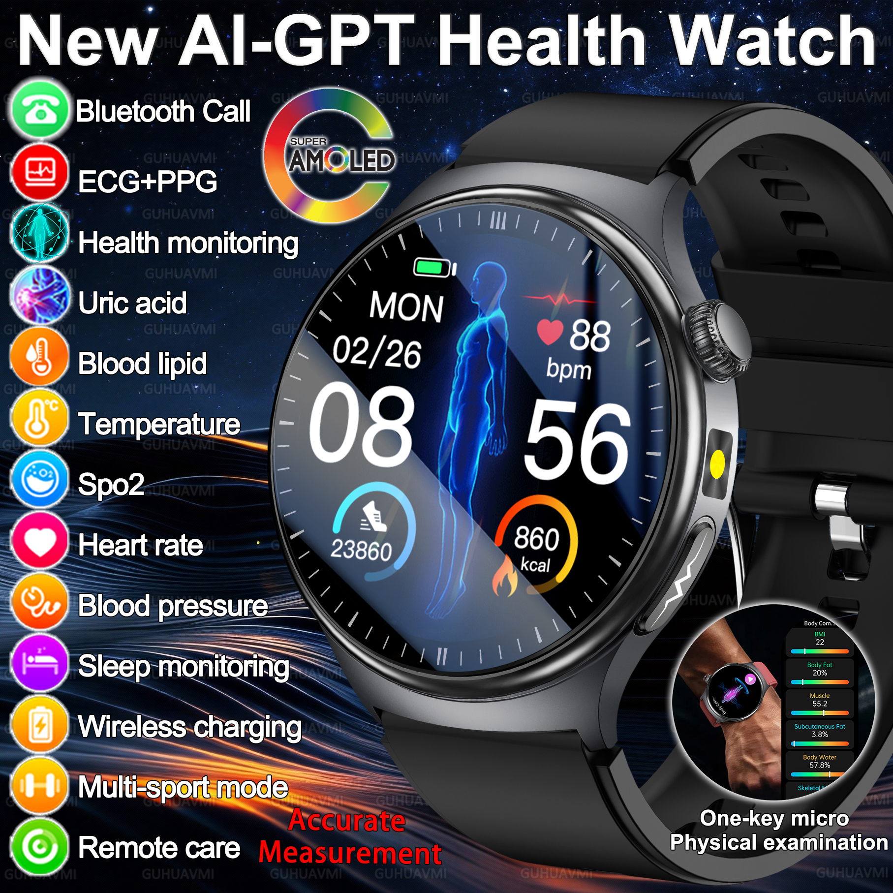 2026 New Accurate Diagnosis Sm - Fall Detection Watch incelemesi ve fiyatı