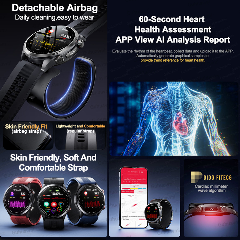 2026 New AI diagnosis Air Pump - Fall Detection Watch incelemesi ve fiyatı