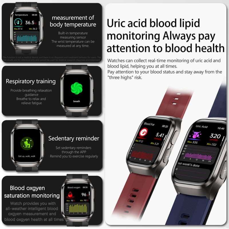 2026 New Blood Pressure Air Pu - Fall Detection Watch incelemesi ve fiyatı
